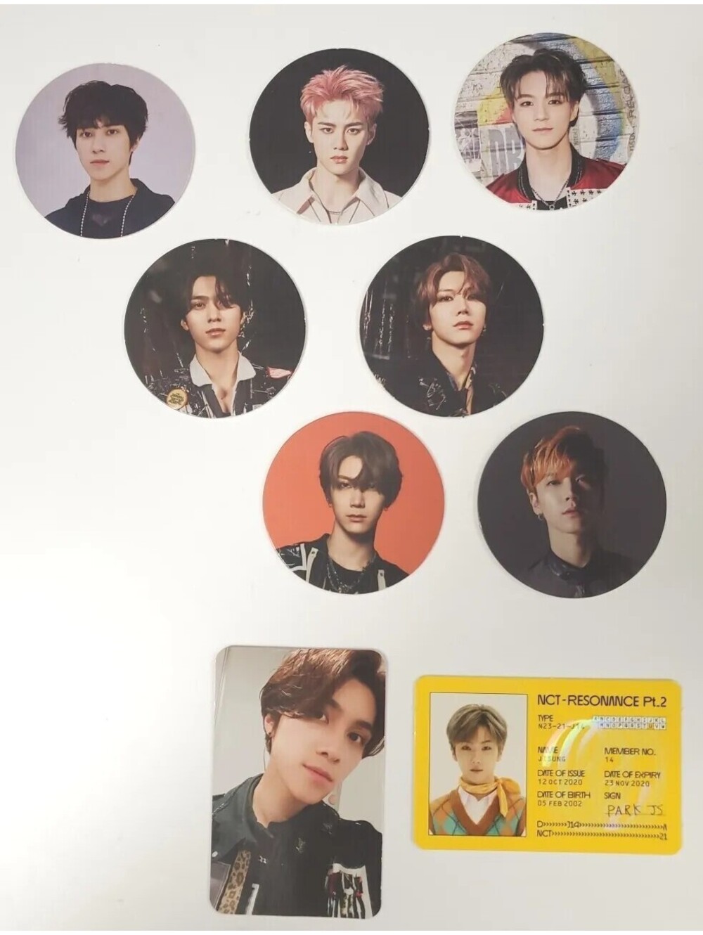 NCT WayV Awaken the World Resonance Album Set Of 10 Circle Photocards ID Card